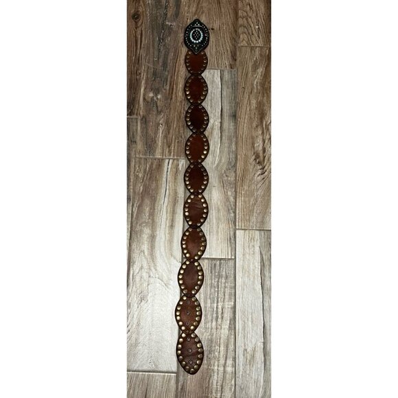 Leatherock Brown Studded Belt main image 6